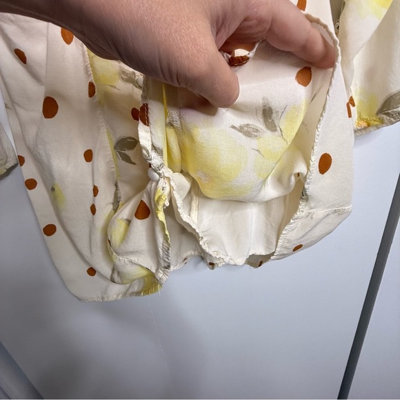 Free People - Date Night Mini Dress in Sunshine Combo - Polka Dot Long Sleeve - Picture 6 of 12